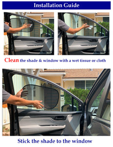 Universal Cling Sunshade Sun Protection - 2 Dark and 2 Light